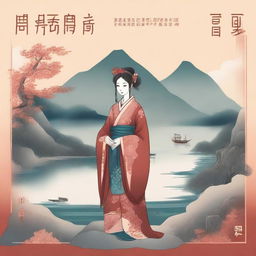 A hand-drawn cover for an ancient Chinese-style novel featuring a female protagonist