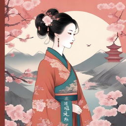 A hand-drawn cover for a historical Chinese novel featuring a female protagonist