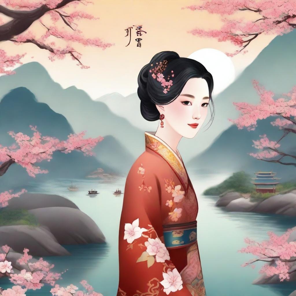 A cover for a historical Chinese novel featuring a female protagonist