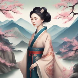 A cover for a historical Chinese novel featuring a female protagonist