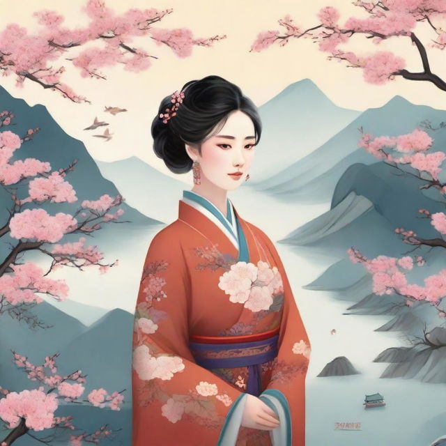 A cover for a historical Chinese novel featuring a female protagonist