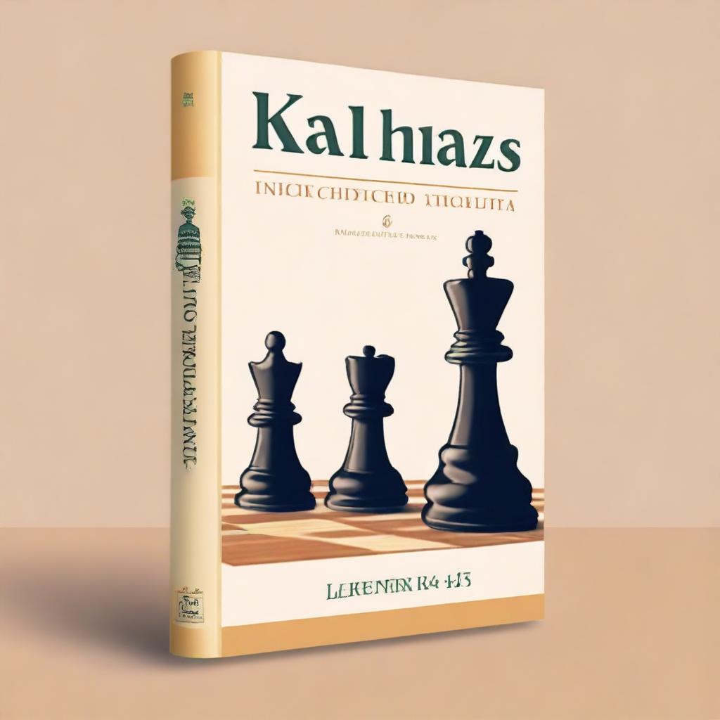 Create a book cover for a chess book featuring the king and knight pieces on the cover