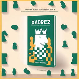 Create a book cover for a chess book featuring the king and knight pieces on the cover