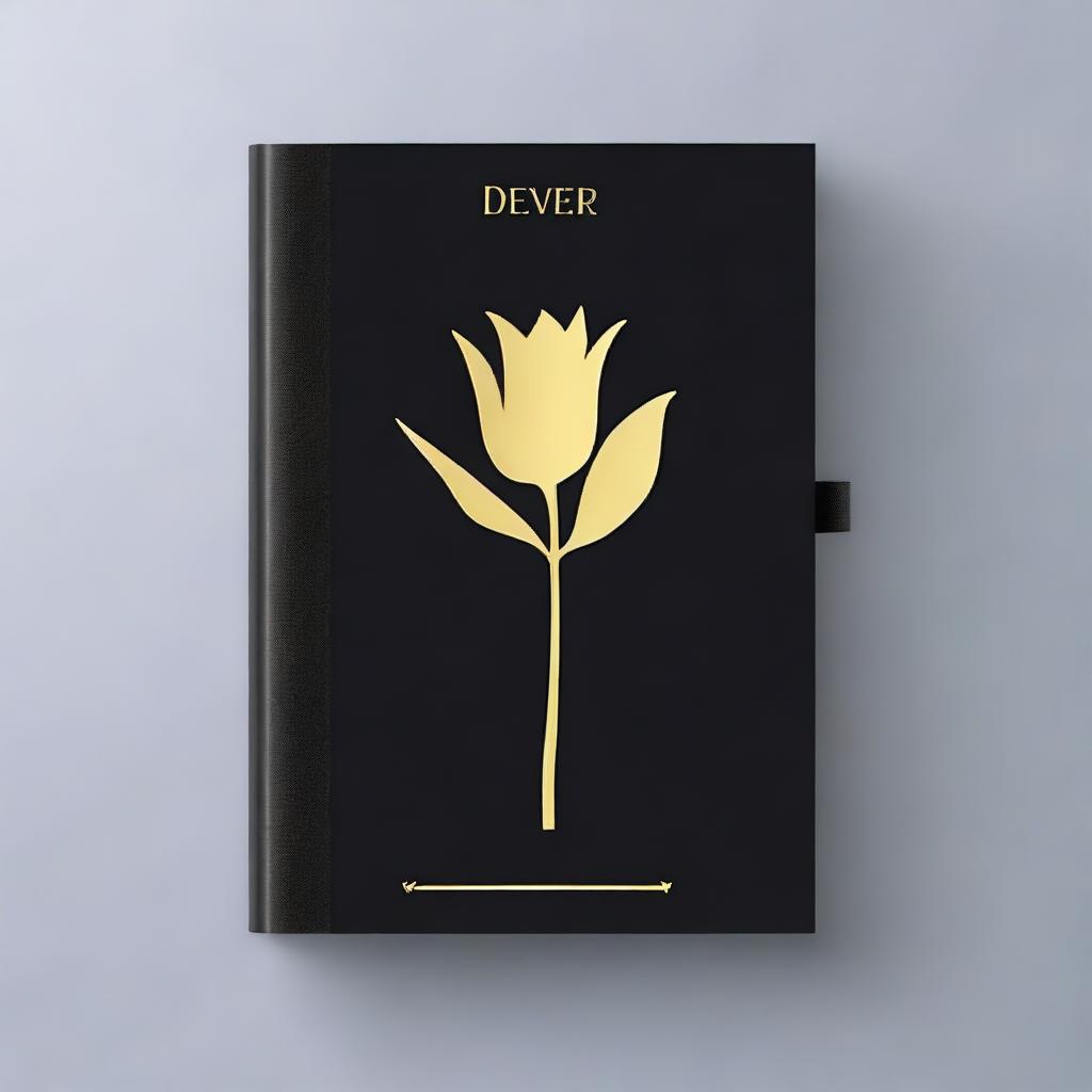 Design a black book cover in portrait orientation, sized A5