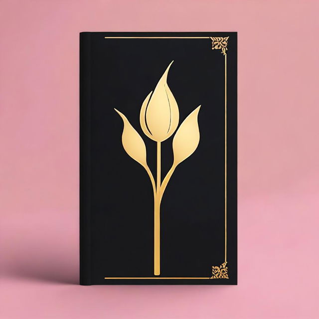 Design a black book cover in portrait orientation, sized A5