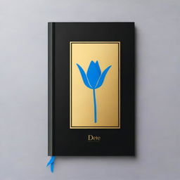 Design a black book cover in portrait orientation, sized A5