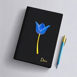 Design a black book cover in portrait orientation, sized A5