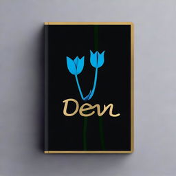 A black book cover with the title 'DEV' in bold letters, accompanied by a blue tulip symbol