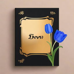 Create a black book cover with the title 'DEV' in the center