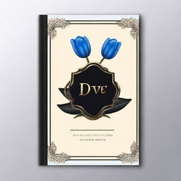 Create a black book cover with the title 'DEV' in the center