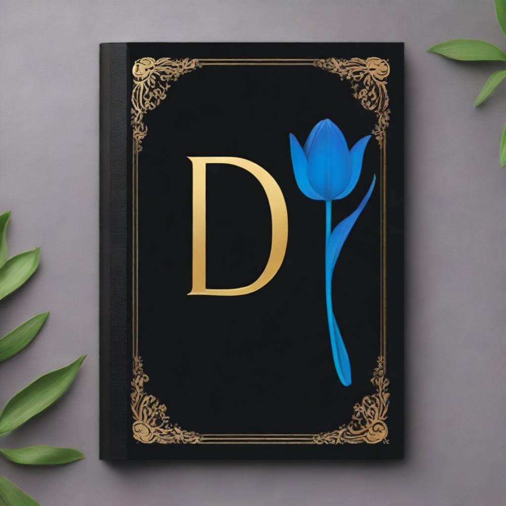 A black book cover with the title 'DEV' in bold letters, featuring a blue tulip symbol