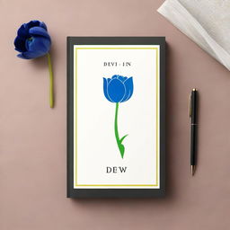 A black book cover with the title 'DEV' in bold letters, featuring a blue tulip symbol