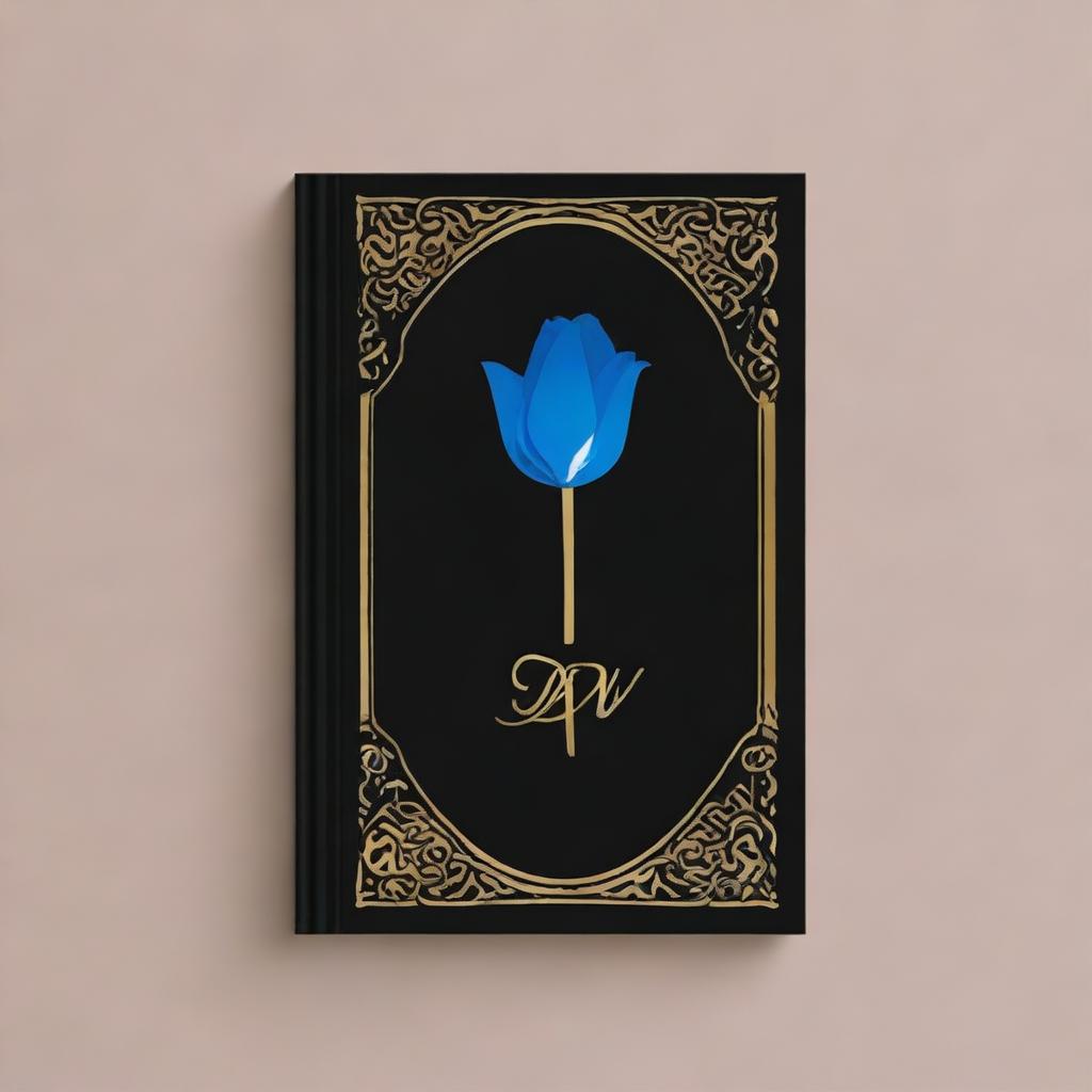 A black book cover with the title 'DEV' in bold letters, featuring a blue tulip symbol