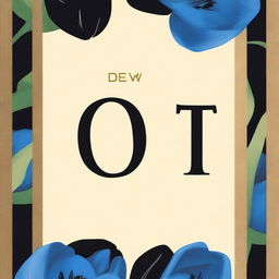 A black book cover with the title 'DEV' in bold letters, featuring a blue tulip symbol below the title