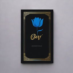 A black book cover with the title 'DEV' in bold letters, featuring a blue tulip symbol below the title