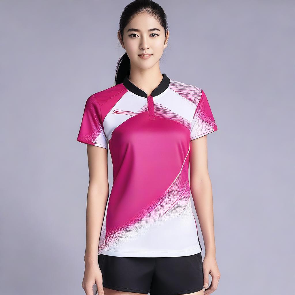 Design a badminton jersey featuring the 'smashdown' logo prominently on the chest area