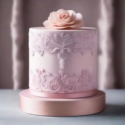 A delicate and elegant cake design in a single color shade, perfect for an anniversary