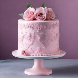 A delicate and elegant cake design in a single color shade, perfect for an anniversary