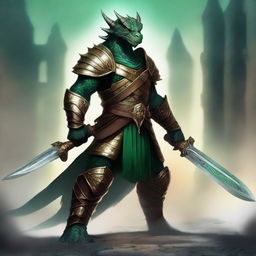 A fierce Dragonborn warrior wielding a massive greatsword