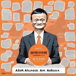 A comprehensive illustration showing Jack Ma's transformation from an English teacher to a commerce magnate with Alibaba