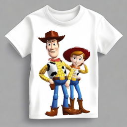 Create a simple t-shirt design with a Toy Story theme