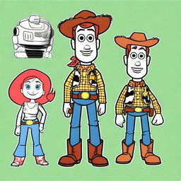 Create a simple t-shirt design with a Toy Story theme