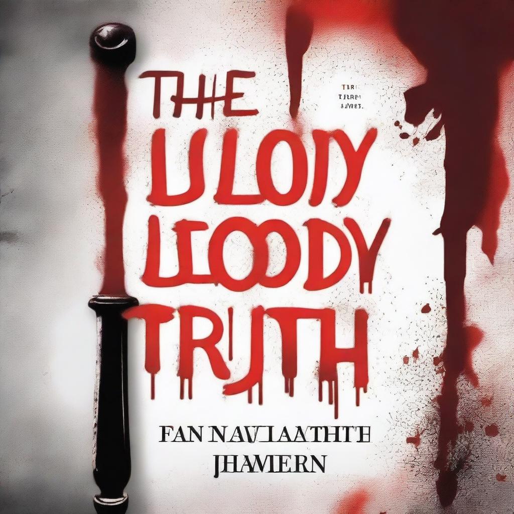 Create a book cover for a novel titled 'The Bloody Truth'