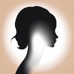 A simple and elegant silhouette of a woman's head