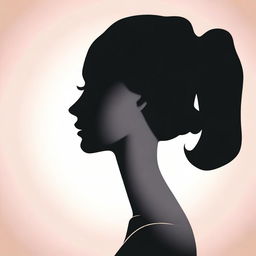 A simple and elegant silhouette of a woman's head