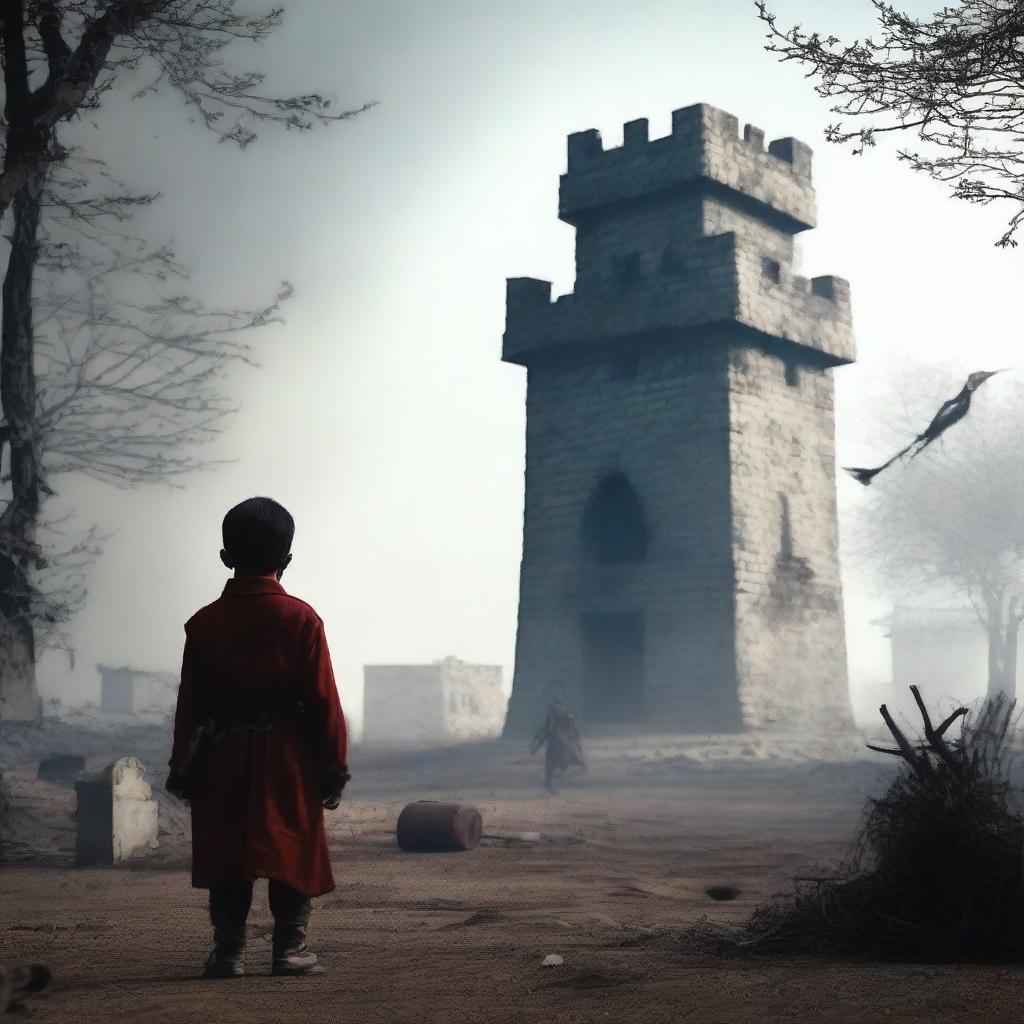 In an isolated village, a young child is left alone after witnessing his entire village massacred by royal guards