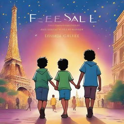 The book cover captures the essence of the adventure: under a starry sky, Lucas and Gabriel walk side by side, their hands intertwined, reflecting the bond and affection that unites them