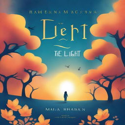 Create a book cover titled 'The Key to Light' by Malaika Hassan