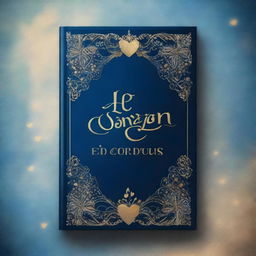 A simple deep blue fantasy and romance novel cover with the title 'El corazón de la cúpula' in golden lettering