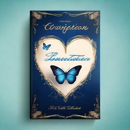 A simple deep blue fantasy and romance novel cover with the title 'El corazón de la cúpula' in golden lettering