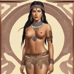 An elegant and confident native beauty wearing an erotic outfit