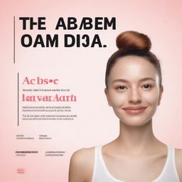 A clean and modern advertisement for an acne treatment product