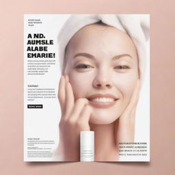 A clean and modern advertisement for an acne treatment product