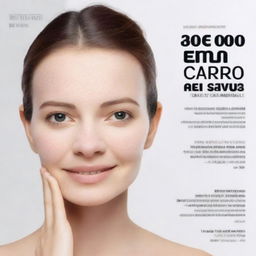 A clean and modern advertisement for an acne treatment product