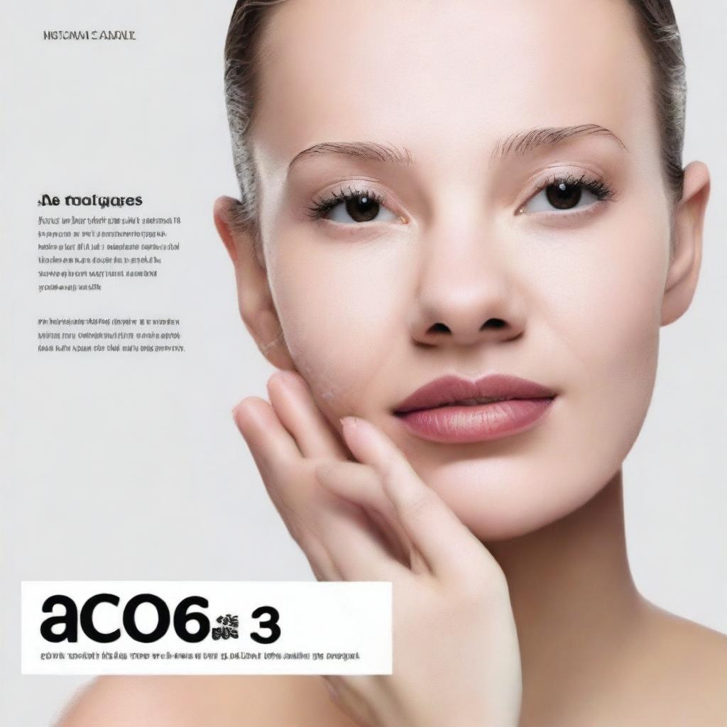 A clean and modern advertisement for an acne treatment product