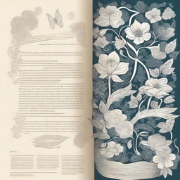 Create an engaging and attractive background design for the pages of a book, without showing the edges of the paper