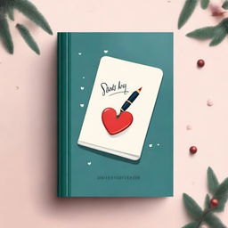 Create a simple and aesthetic single-page book cover featuring an image of a pen and a book