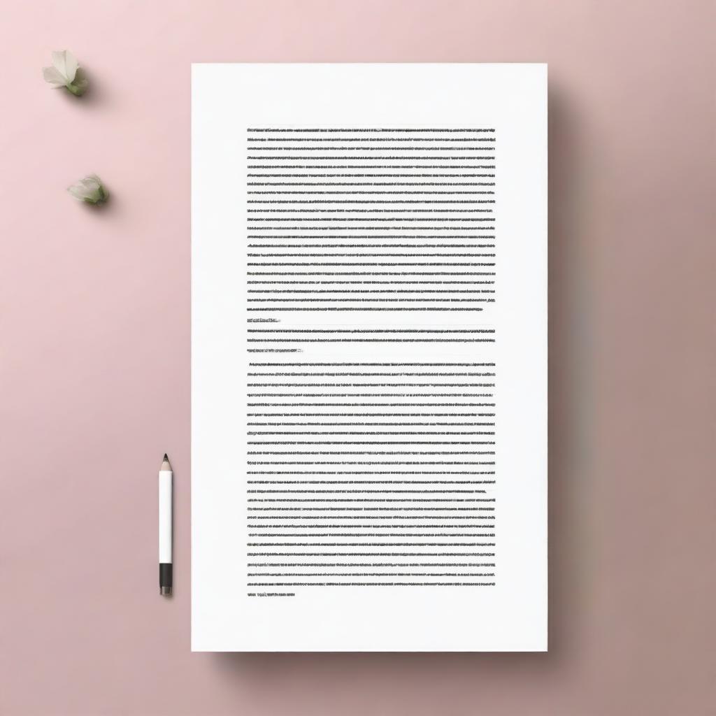 Create a background of a written text on a single page without showing the edges of the paper