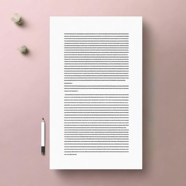 Create a background of a written text on a single page without showing the edges of the paper