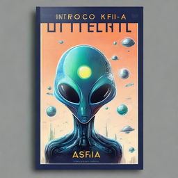 Create a book cover for 'Introdução à Inteligência Artificial: Um Guia para Iniciantes' featuring an alien illustration