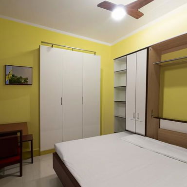 10x12 Room Design Study Table Double Bed and Wardrobe for Optimal Space Usage