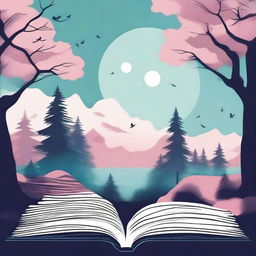 Create a cool and aesthetic background that is suitable for a book cover