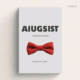 A black and grey fiction book cover featuring a red bow tie prominently in the center