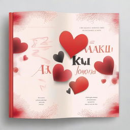 Create a book cover design with the title 'Aku Mencintainya Dari Hati'