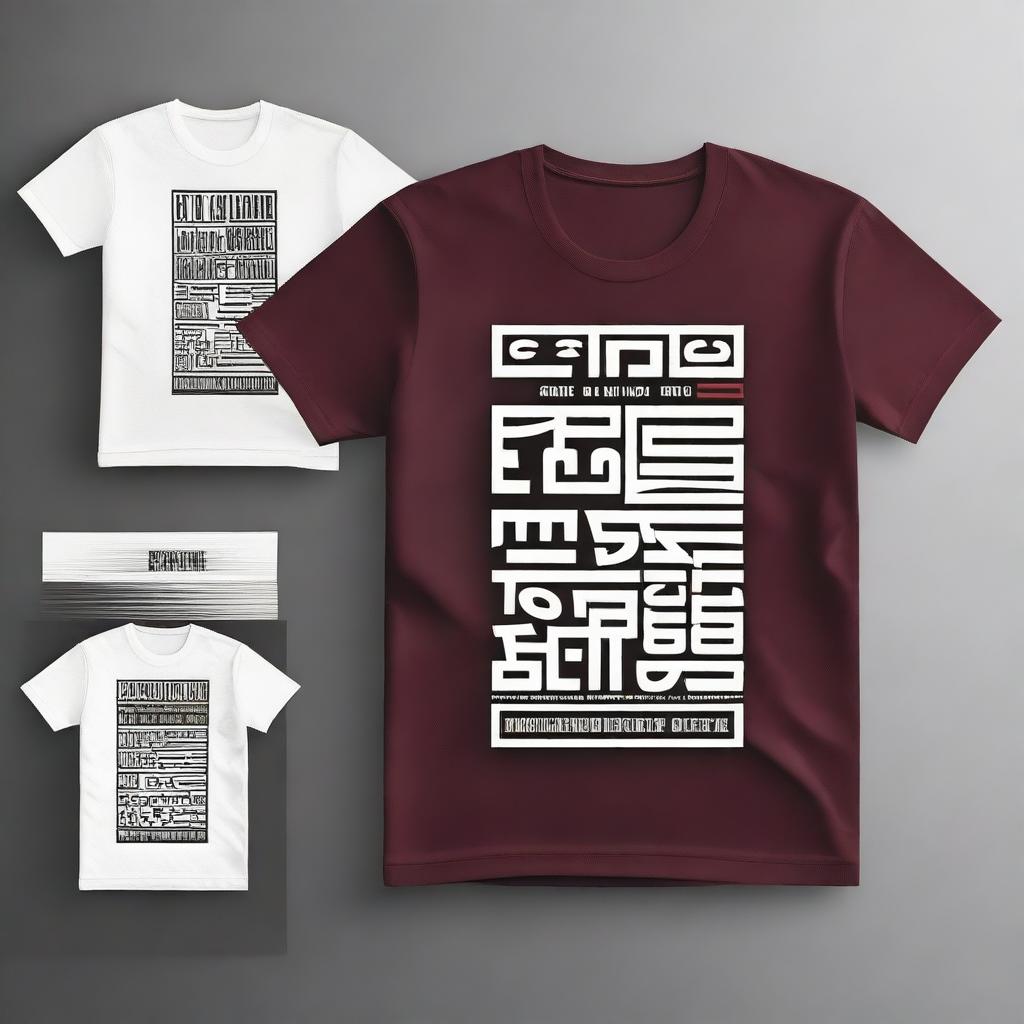 A stylish t-shirt design with creative and elegant typography