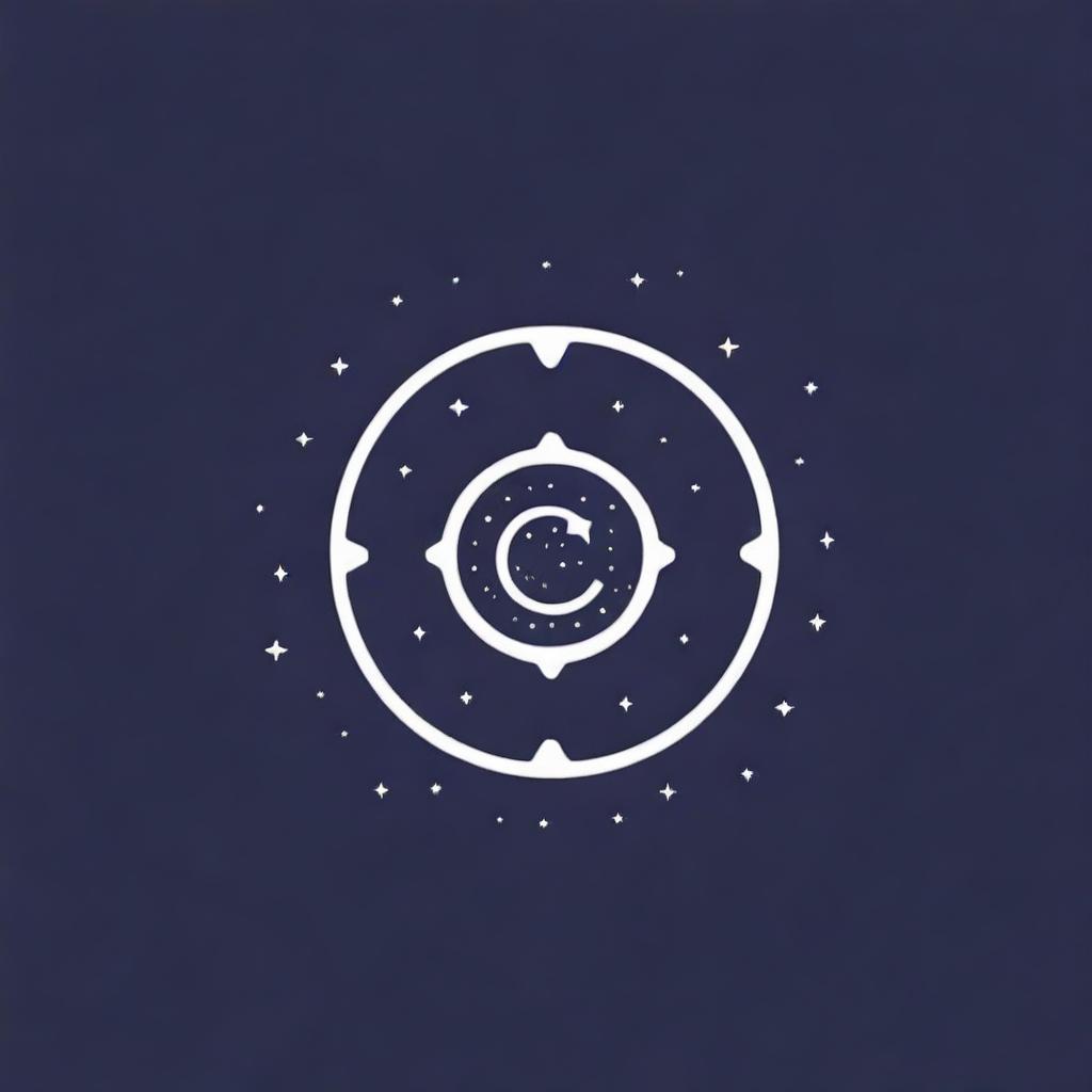 Create a logo that represents the concept of 'One and Nothing', blending themes of science, the cosmos, and inner peace